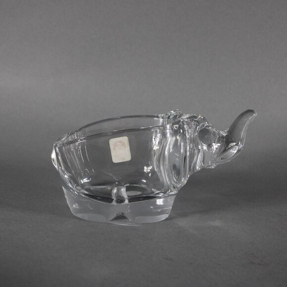 Sasaki Elephant Bowl 3 x 6 Crystal Elephant Bowl - Picture 4 of 12